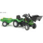 Falk - TretTraktor Farm 680 i grün mit Schaufel + Anhänger im Angebot